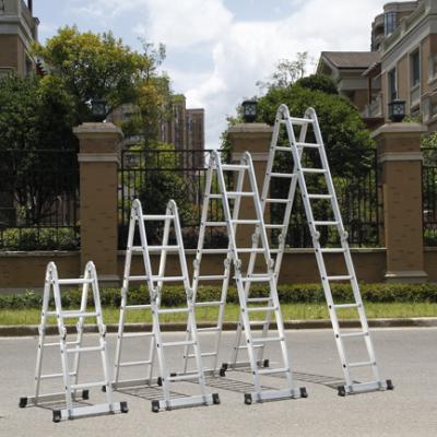 China Folding Ladders Platform Ladder Escada Aluminio Multiproposito 4*3 Precio De Fabrica Directo 3.6m Safety Aluminum Adjustable Ladder for sale