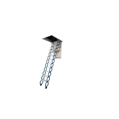 China Convenient Folding Ladders Magnesium Aluminum Alloy 700*1000MM Manual Attic Ladder for sale