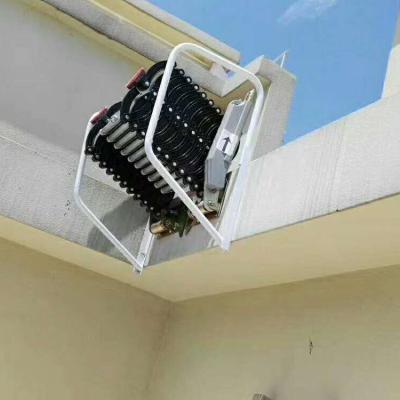 China Folding Ladders Folding Attic Ladder Stairs Shrink Wall Mounted Attic Wall Ladder Attic Black Al-MG Alloy for sale