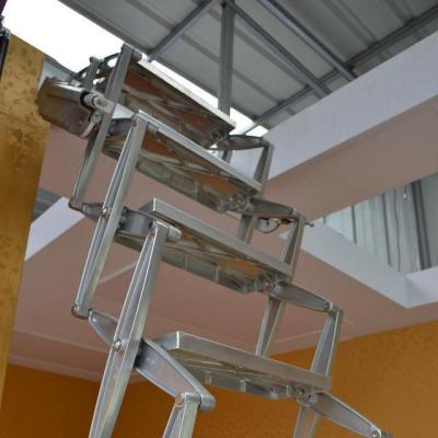 China Folding Ladders Attic Aluminum Ladder Staircase Multifunctional Invisible Folding Attic Ladder for sale