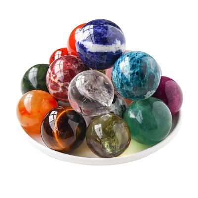 China China Rough Grinding Seven Star Array Home Office Crystal Crafts 4cm Crystal Healing Stones Sphere for sale