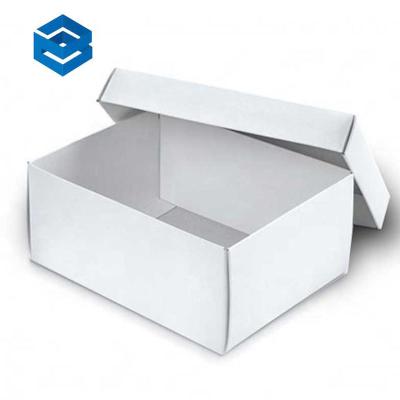 China Bio-degradable Fashion Packing Shoe Box Empty High Quality Custom Printing White Shoe Paper Box for sale