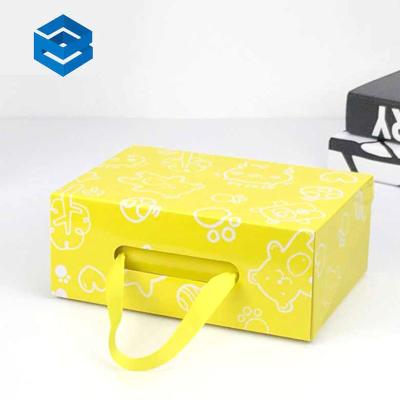 China Bio-degradable Ex Factory Price Custom Logo Deluxe Printing Eco Friendly Durable Collapsible Shoe Box with Ribbon for sale