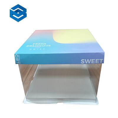 China Recyclable Square Paper 12 Inch Cookie Tiramisu Packaging Christmas Cake Box for sale