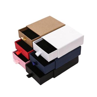 China Recyclable Custom Color Paper Drawer Jewelry Box Sliding Texture Quality Paper Box Drawer for sale