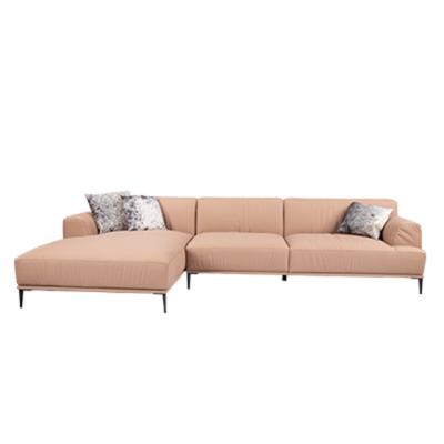 China Modern factory wholesale living room L shaped sofa, leather sofa set, living room furniture for sale