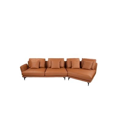 China Low Price Brown Gray Leather Sofa Bed Real Sofa for sale