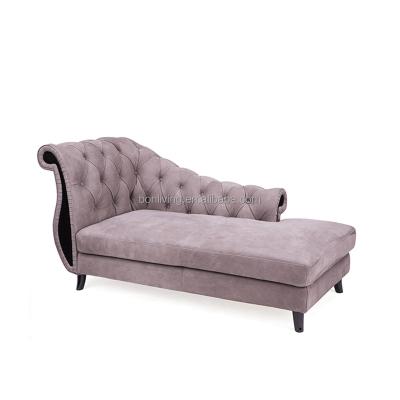 China Classic Chaise Lounge Luxury Leather Sofa Chair Living Room Classic Sofa Bed Chair for sale