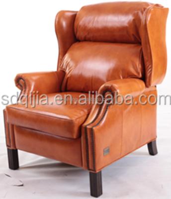 China Recliner Amazon Supply Real Leather Push Back Recliner Lounge Sofa Chair for sale