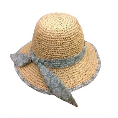 China Image beautiful women beach crochet handmade straw hats for sale