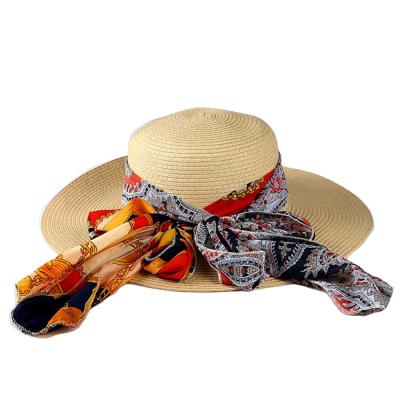 China Wholesale Eco-Friendly Brimmed Large Eco-Friendly Sun Paper Brim Soft Wide Straw Hat For Women for sale