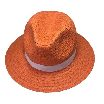 China Picture Customized Straw Hats Logo Women Men Summer Fedora Panama Hat for sale