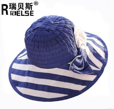 China Eco-friendly Design Cheap Custom Paper New Sun Brim Women's Wide Brim Bucket Hat for sale