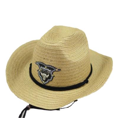 China Cheap wholesale fashion mens hats character cowboy paper straw hats for promotion for sale