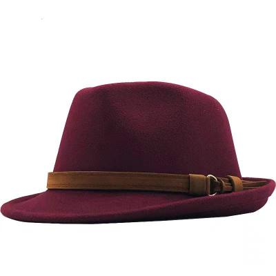 China Character Wool Felt Cotton Jazz Felted Hat Polyester Felted Hat Fan Hats Male Top Wide Brim Felted Hats for sale