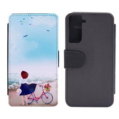 China Luxury Shockproof Sublimation Camera Leather Protective PU Flip Cell Phone Case For Samsung for sale