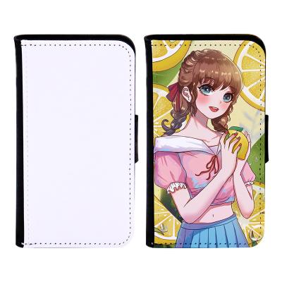 China Fashionable Protective Waterproof PU Flip Leather Wallet Phone Case Shockproof Wholesale Sublimation New for sale