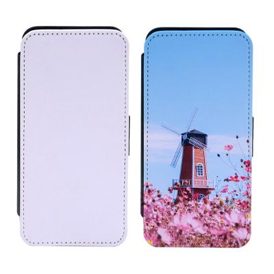 China Wholesale Blank Heat Shockproof PU Leather Transfer Flip Cover Wallet Phone Case For Iphone for sale