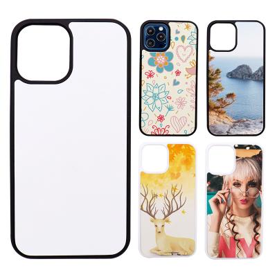 China Shockproof Sublimation Mobile Covers 2d Aluminum TPU+PC Sublimation Blanks Phone Case Covers For Iphone 12 Serie Product for sale