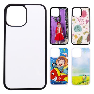 China Blank Phone Sublimation Phone Cover 2d Tpu+pc Case Shockproof Sublimation With Aluminum Foil For Iphone 12 pro max for sale