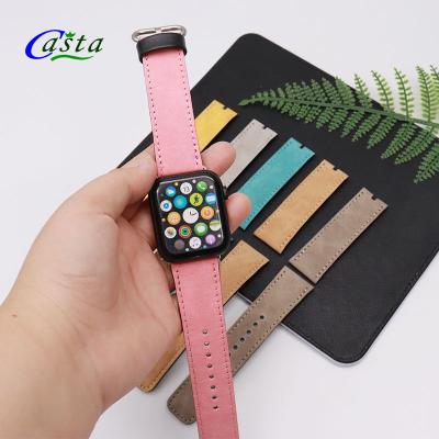 China DIY Factory Wholesale Color Custom Sublimation Smart Watch Leather Bands For Apple Watch Series 8 7 6 5 4 3 2 1 Se Band 22 24 mm for sale