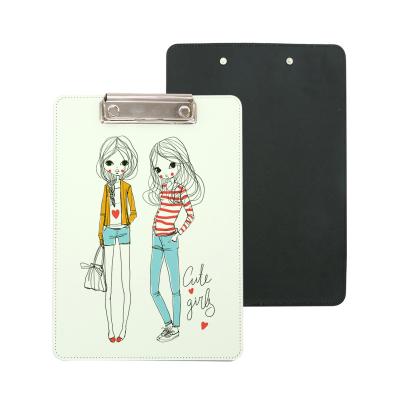 China Custom Logo A4 Board Office Letter Pad Sublimation PU Morocco Paper Clipboard Cardboard Foldable Clip Folio DIY Phone Case with Storage for sale