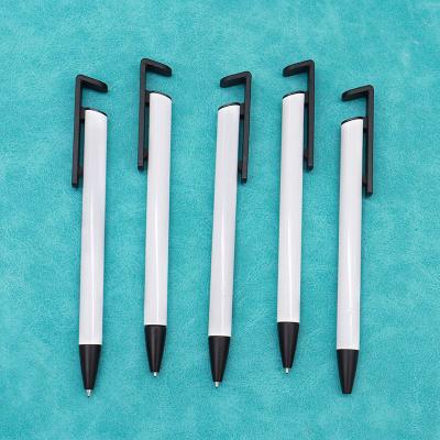 China desk feeling nice writing & School Pen Wholesale White Metal Sublimation empty ballpoint pens with shrink wrap for sublimation printing for sale