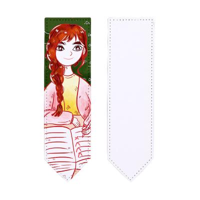 China Wholesale Custom Eco - Friendly Paper Sublimation Blank PU Leather Bookmarks With Unique Printing for sale