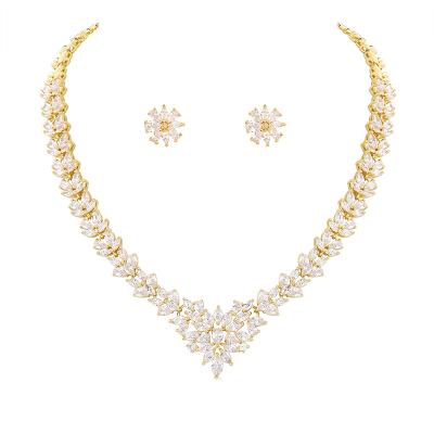 China High Quality Design Luxury Wedding Flower Set Bridal Jewelry Set for sale