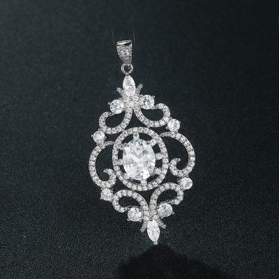 China Exquisite Zircon CZ Crystal Art Deco Pendant Charms New Arrival TRENDY for sale