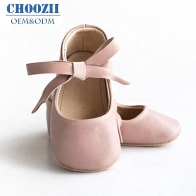 China New Mary Jane Toddler Girls Shoes Lace-Up Soft Unique Leather Baby Shoes Choozii Flat Design for sale