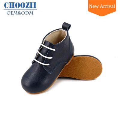 China Choozii Kids Winter Shoes Baby Oxford Anti-slippery Leather Boot With Rubber Sole for sale