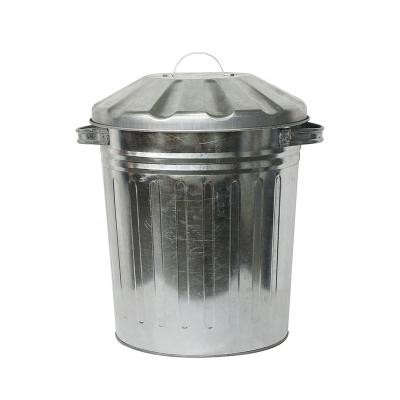 China Sustainable Garden Galvanized Metal Waste Bin For Sale for sale