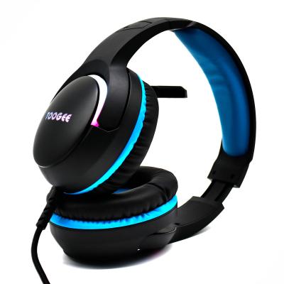 China New Headband Gaming Headset RGB Lighting MIC PC Phone PS4 Switch Gamer Wired Earphone for sale