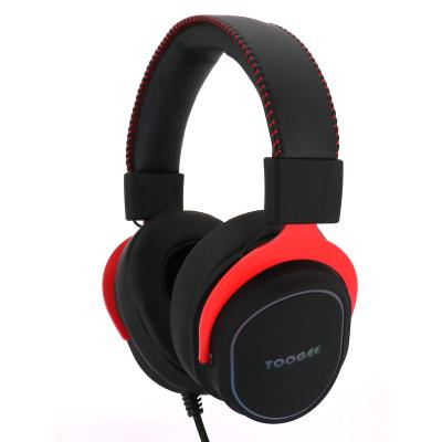 China Professional Headband RGB Gaming Earphone with Microphone Headband Cool Red Black In-Ear Cable Headset for PC Laptop PS4 TV Computer for sale