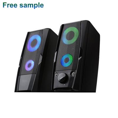 China Karaoke 2.0 PORTABLE Multimedia Speaker Box USB Bookshelf Led Computer Speakers Wire Mid Range Speakers Wholesale for sale