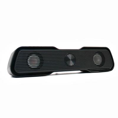 China Mini Desktop Computer Speaker Wired Stereo Sound Bar USB Powered Mini Soundbar Speakers for sale