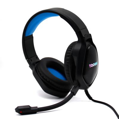 China Headband Featured Gaming Headset RGB Lighting MIC PC Phone PS4 Switch Gamer Wired Earphone for sale