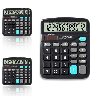 China Customized Desktop 12 Digit Logo Financial Cientifica Calculadora M-28 Solar Calculator LCD Display Calculator Office Scientific Store for sale