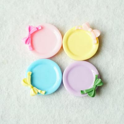 China Europe 200Pcs/Bag Flatback Resin Bow Frame Charms Round Tray For DIY Scrapbooking Crafts for sale