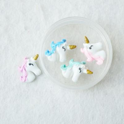 China Europe Resin Unicorn Charms Slime Flatback 200Pcs/Bag For Handcraft Scrapbooking Phone Case Decor for sale