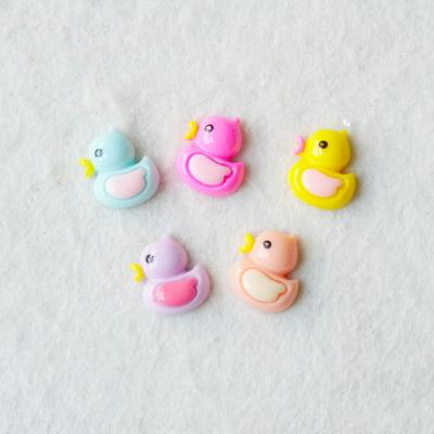 China Europe's Back Mud Mini Resin Flat Charm Duck Cabochons For DIY Scrapbooking Craft Phone Case Making for sale