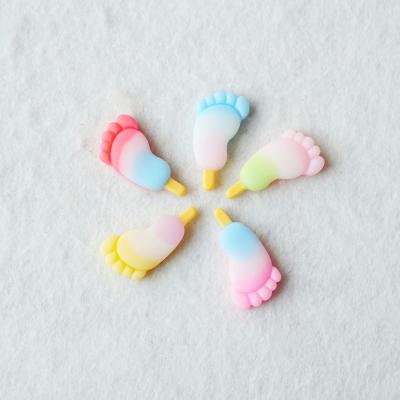 China 200Pcs/Bag Small Europe Cabochons Resin Foot Popsicle Charms For DIY Craft Scrapbooking Making for sale