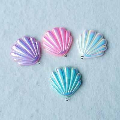 China Europe Colorful Resin Charms Candy Shell Shape Pendants For Key Chain Necklace Dollhouse Decoration for sale