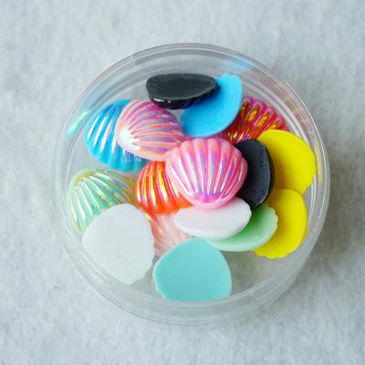 China Europe Resin Colorful Flat Back Charm Shiny Shell Shape For DIY Scrapbooking Craft Phone Case Making Decor for sale