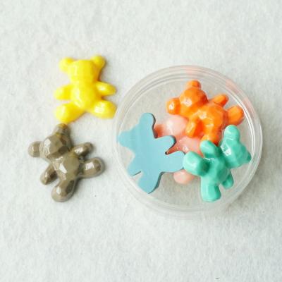 China Colorful Europe Resin Flat Back Bear Candy Colorful Necklace Charms For DIY Scrapbooking Cell Phone Case Hair Clip for sale