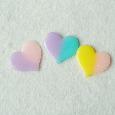 China 200Pcs/Bag Europe Heart Resin Cabochons Flat Back Embellishments For Craft Scrapbooking Jewelry Making for sale