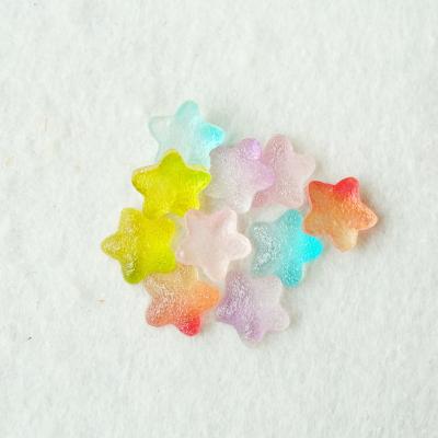 China China Resin Flat Back Mud Charms Star Gradient Color For DIY Scrapbooking Crafts Cell Phone Case Making for sale