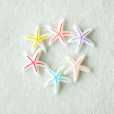 China Europe 200Pcs Mini Resin Starfish Shape Mud Ornaments Charms For Making Scrapbooking Craft DIY Decoration for sale