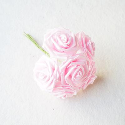 China Real Looking Foam Roses Hand Made Artificial Flowers Roses With Stem DIY Decoration For Home Wedding Party for sale